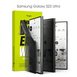 Dán màn hình chống nhìn trộm Samsung Galaxy S23 Ultra Ringke Privacy Dual Easy Film Wing