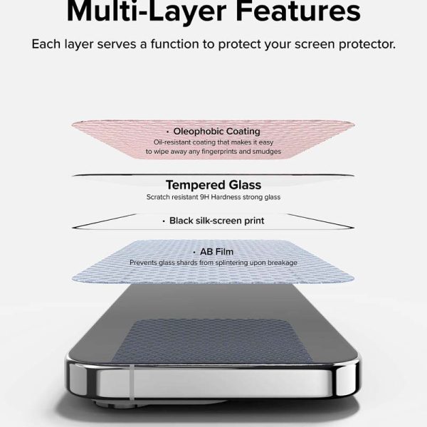 dán cường lực iphone 15 pro max ringke screen protector tempered glass
