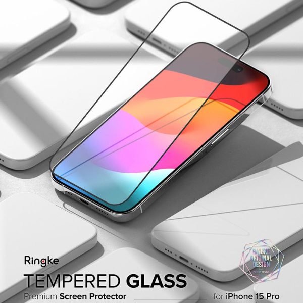 dán cường lực iphone 15 pro ringke screen protector tempered glass