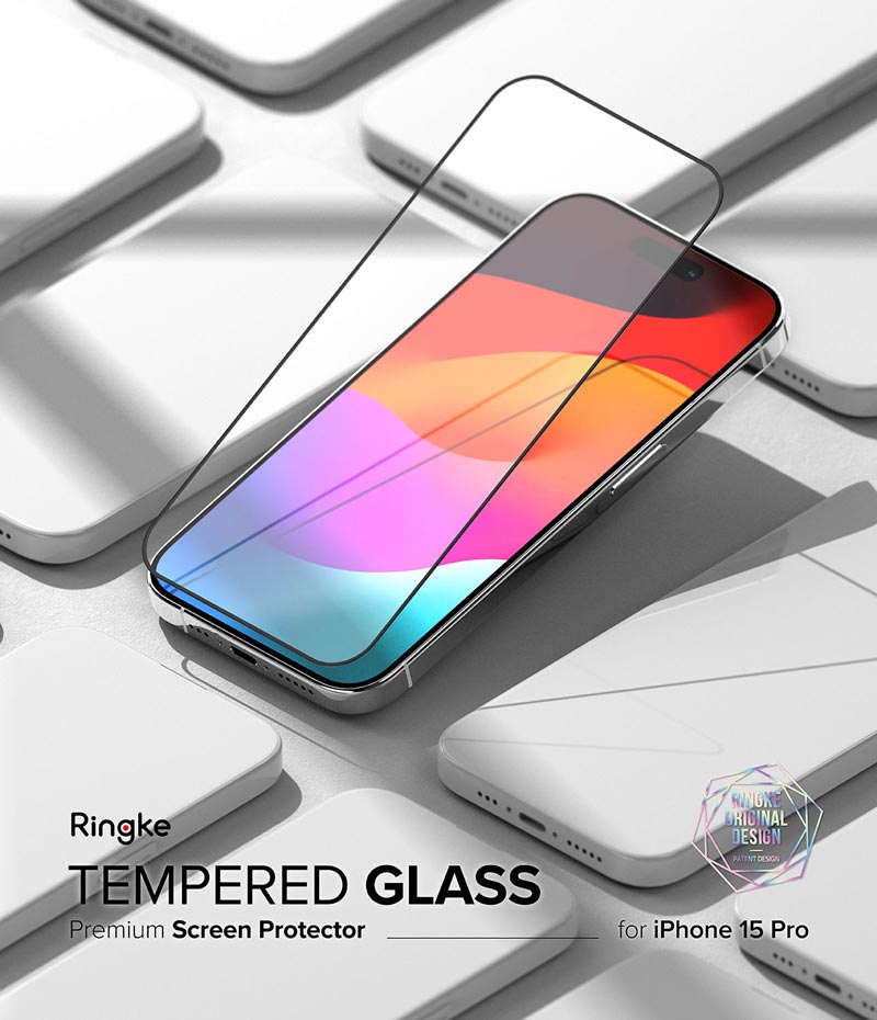 dán cường lực iphone 15 pro ringke screen protector tempered glass