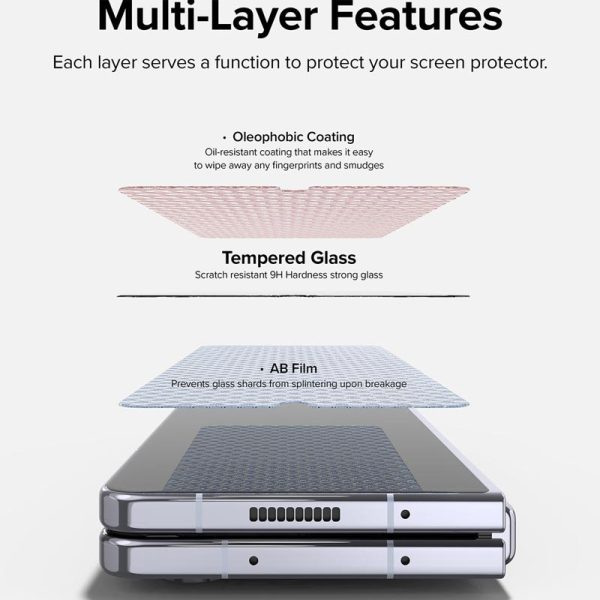 dán cường lực galaxy z fold 5 ringke cover display glass màn hình ngoài