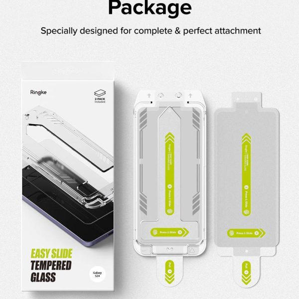 dán cường lực Samsung galaxy s24 ringke easy slide tempered glass