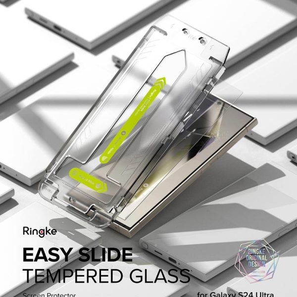 dán cường lực Samsung Galaxy S24 Ultra Ringke Easy Slide Tempered Glass