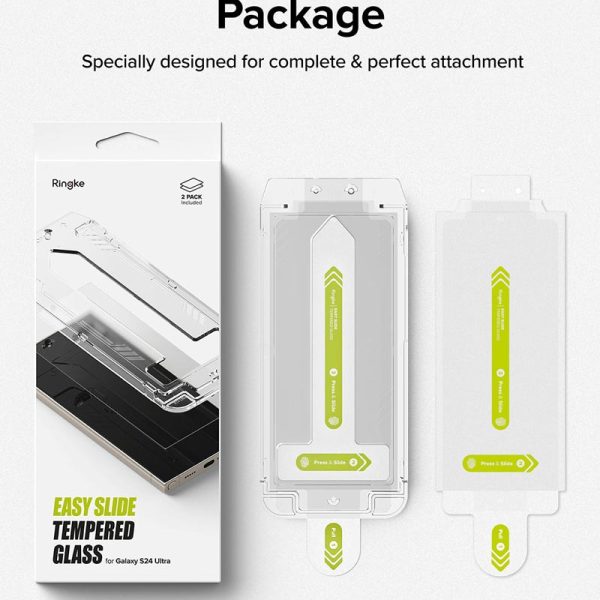 dán cường lực Samsung Galaxy S24 Ultra Ringke Easy Slide Tempered Glass