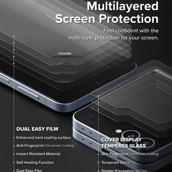 bộ dán màn hình Samsung galaxy z flip 6 ringke 3-in-1 protector