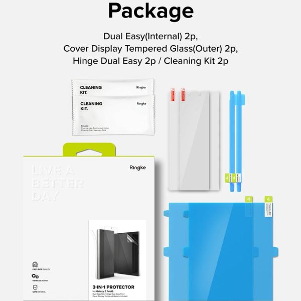 bộ dán màn hình samsung galaxy z fold 6 ringke 3-in-1 protector
