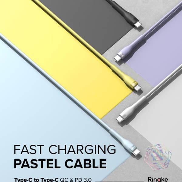 cáp sạc nhanh ringke fast charging pastel cable c-to-c