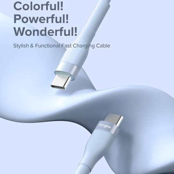 cáp sạc nhanh ringke fast charging pastel cable c-to-c