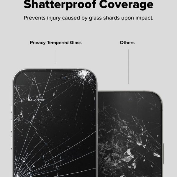 dán cường lực chống nhìn trộm iPhone 16 plus ringke easy slide privacy tempered glass