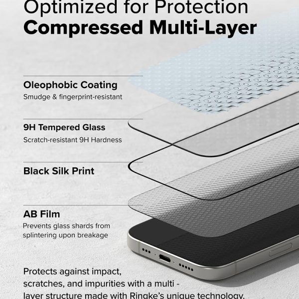 dán cường lực iPhone 16 pro Max Ringke Easy Slide Tempered Glass