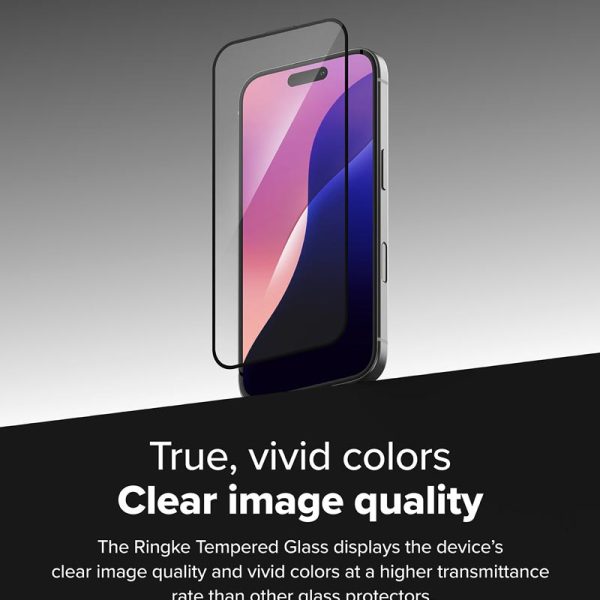 dán cường lực iPhone 16/iPhone 15 ringke easy slide tempered glass