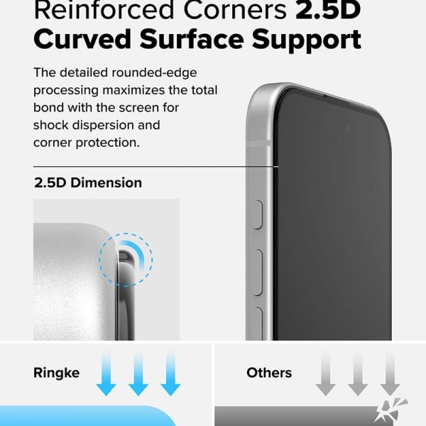 dán cường lực iPhone 16/iPhone 15 ringke easy slide tempered glass