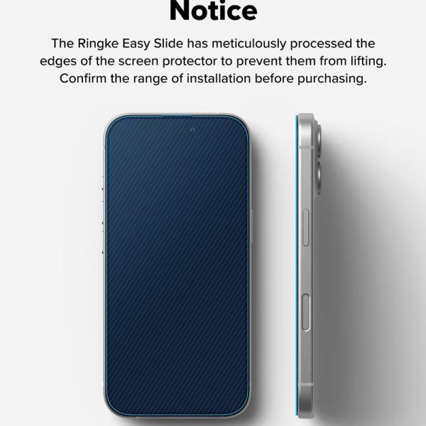dán cường lực iPhone 16/iPhone 15 ringke easy slide tempered glass