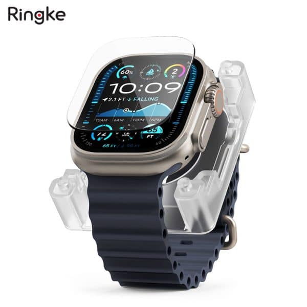Bộ 2 dán cường lực Apple Watch Ultra 2/1 Ringke Easy Slide Tempered Glass