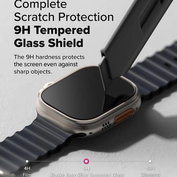 Bộ 2 dán cường lực Apple Watch Ultra 2/1 Ringke Easy Slide Tempered Glass