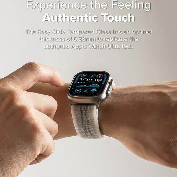 Bộ 2 dán cường lực Apple Watch Ultra 2/1 Ringke Easy Slide Tempered Glass
