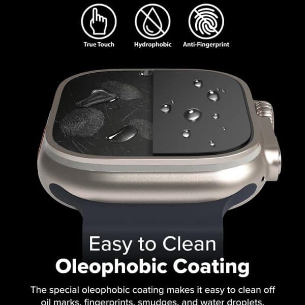 Bộ 2 dán cường lực Apple Watch Ultra 2/1 Ringke Easy Slide Tempered Glass
