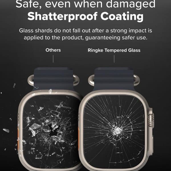 Bộ 2 dán cường lực Apple Watch Ultra 2/1 Ringke Easy Slide Tempered Glass