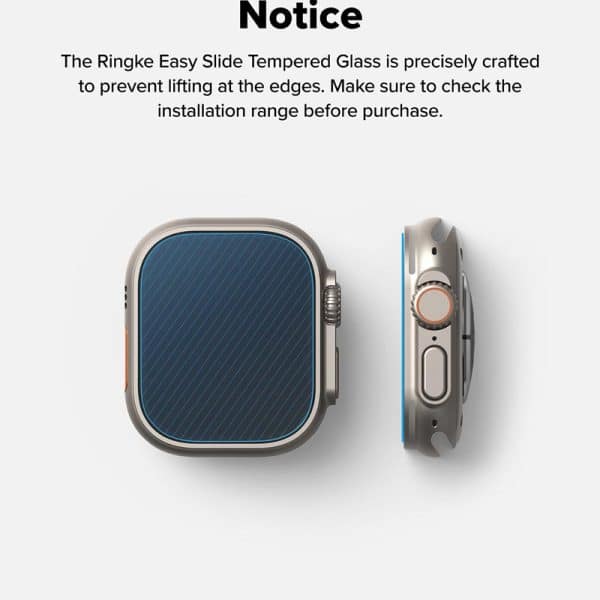 Bộ 2 dán cường lực Apple Watch Ultra 2/1 Ringke Easy Slide Tempered Glass
