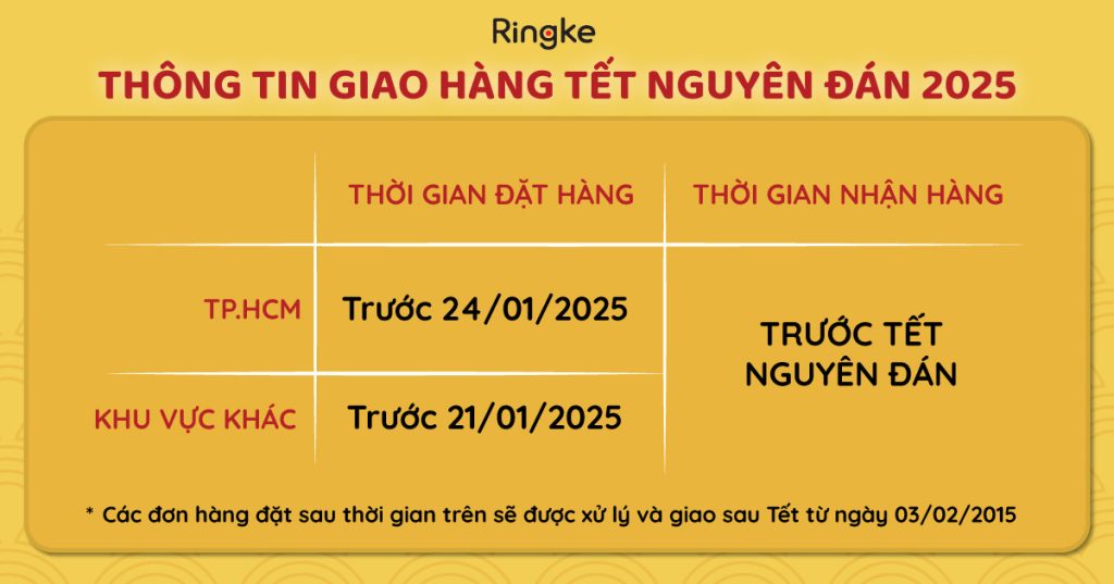 thông tin giao hàng Tết Nguyên Đán 2025