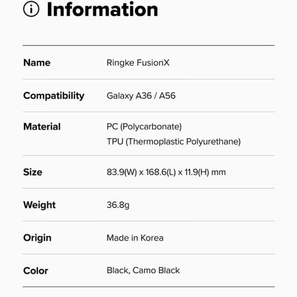 Ốp lưng Samsung Galaxy A56 / A36 Ringke Fusion X