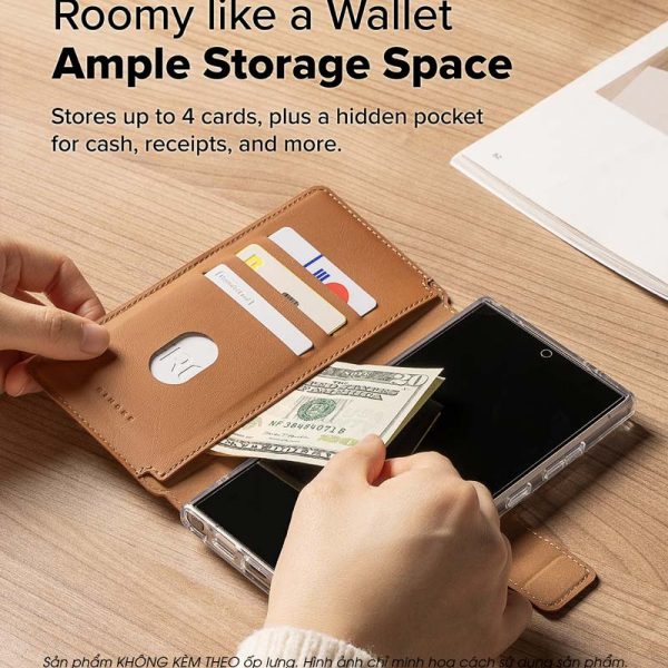 Ví từ tính RINGKE Folio Grip Wallet Magnetic cho S25 Ultra/S24 Ultra