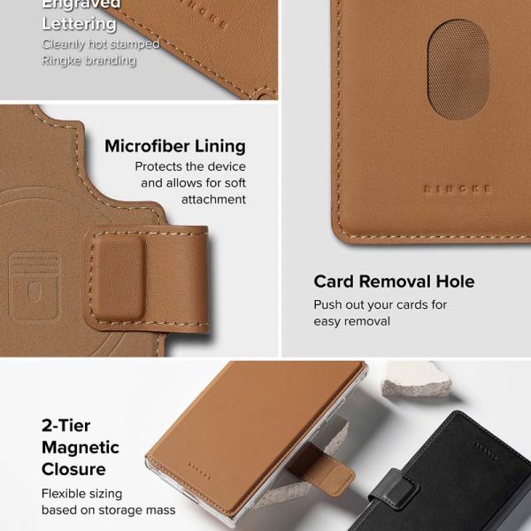 Ví từ tính RINGKE Folio Grip Wallet Magnetic cho S25 Ultra/S24 Ultra