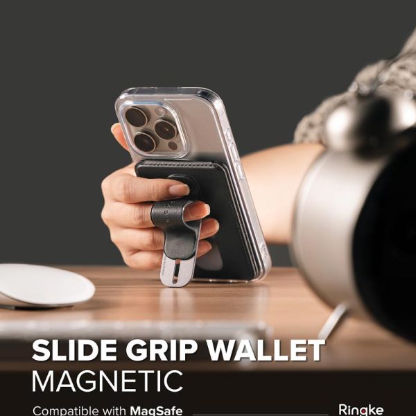 ví kiêm giá đỡ ringke slide grip wallet magnetic