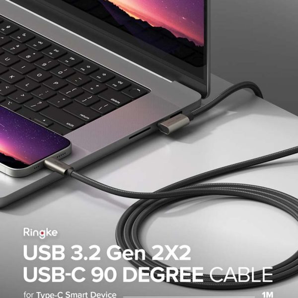 Cáp sạc nhanh Ringke 90 degree USB 3.2 Gen 2x2 USB-C