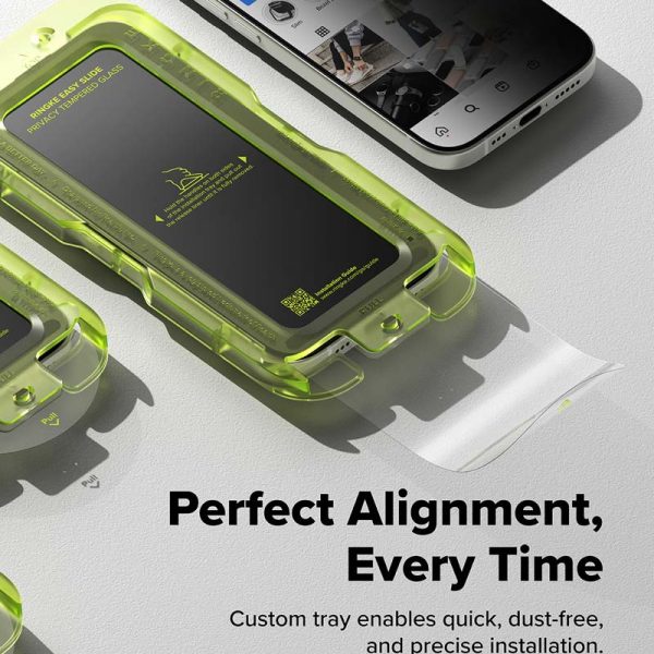 Dán cường lực chống nhìn trộm iPhone 17 RINGKE Easy Slide Privacy Tempered Glass
