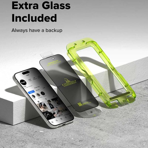 Dán cường lực chống nhìn trộm iPhone 17 RINGKE Easy Slide Privacy Tempered Glass