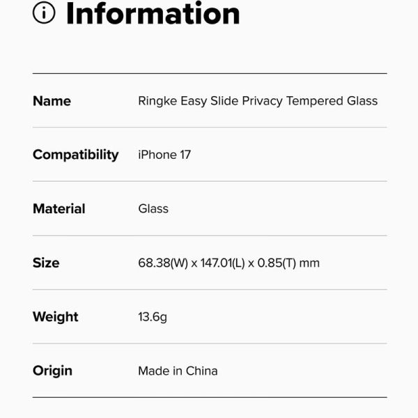 dan cuong luc chong nhin trom iphone 17 ringke easy slide privacy tempered glass content 19