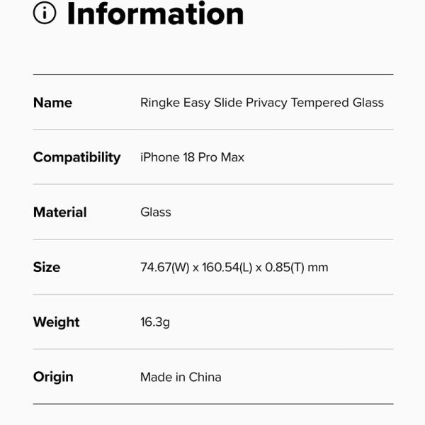 dan cuong luc chong nhin trom iphone 18 pro max ringke easy slide privacy tempered glass content 18